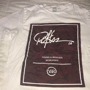 Size small young and reckless T-shirt